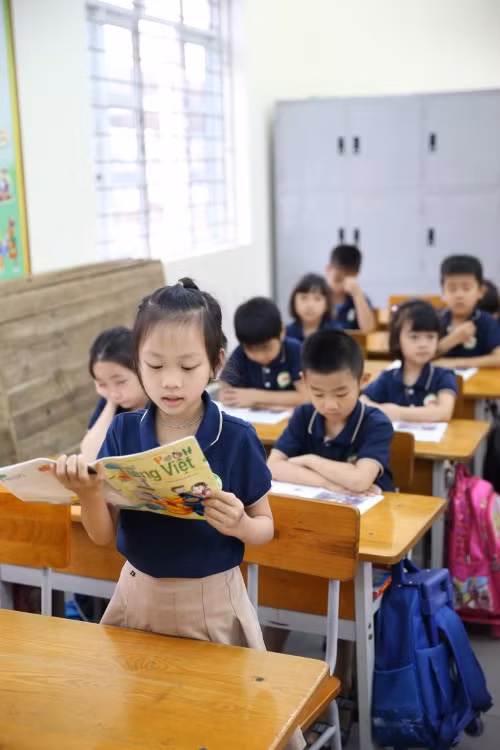 Học sinh Trường Tiểu học Gia Sàng (Thái Nguyên). Ảnh: Thế Đại