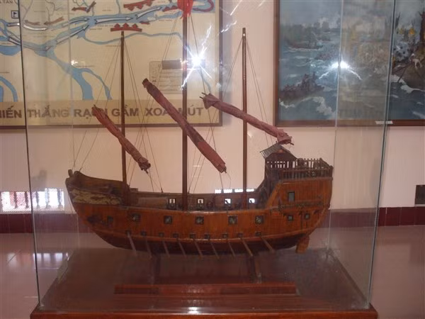Mô hình thuyền chiến của quân Tây Sơn.