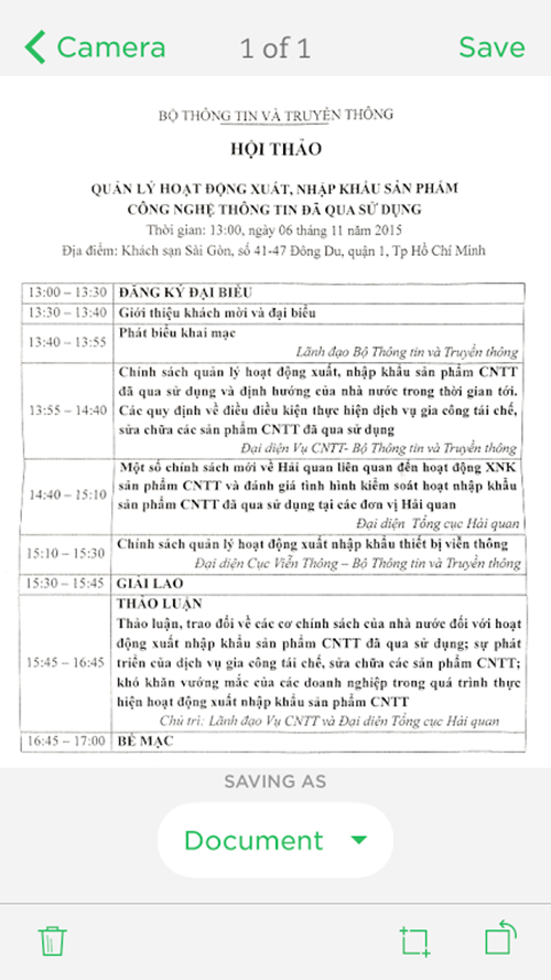 Một bản scan được quét bằng Evernote. Một bản scan được quét bằng Evernote.