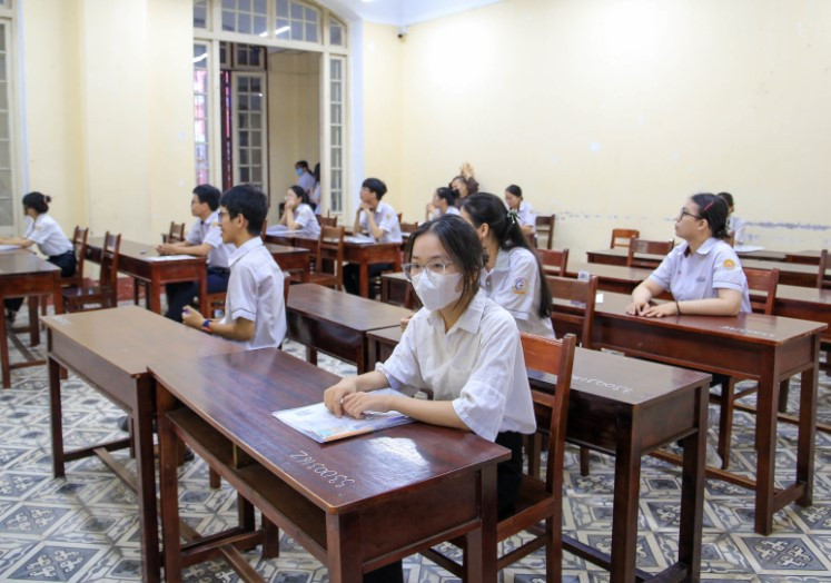 Thí sinh tham dự Kỳ thi THPT năm 2023 tại Thừa Thiên - Huế. (Ảnh: Hoàng Hải).