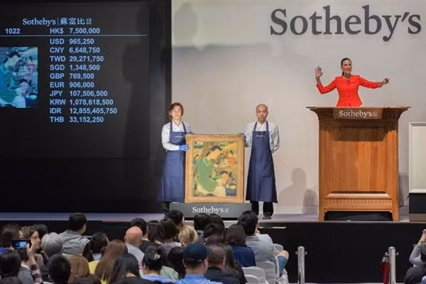 Tranh của họa sĩ Việt Nam trên sàn đấu giá Sotheby’s.