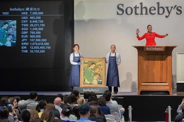 Tranh của họa sĩ Việt Nam trên sàn đấu giá Sotheby’s.