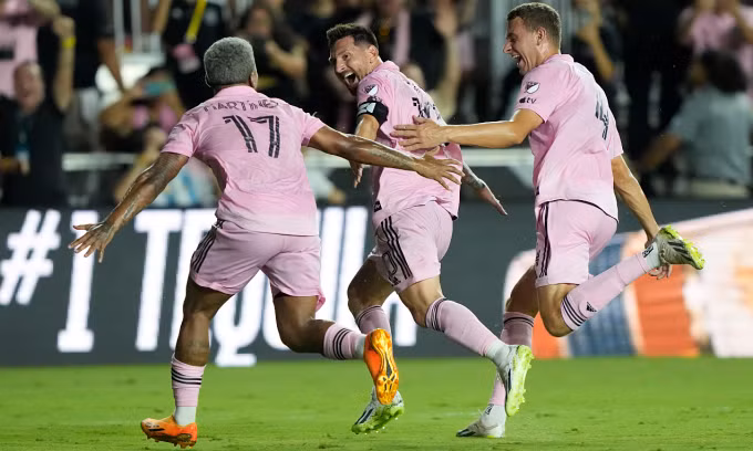 Messi liên tục ghi bàn trong màu áo Inter Miami.