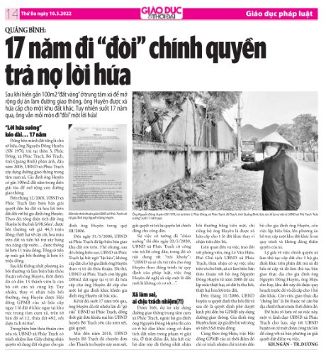 Vụ dân đi "đòi" chính quyền xã trả nợ lời hứa suốt 17 năm: Huyện yêu cầu xử lý dứt điểm