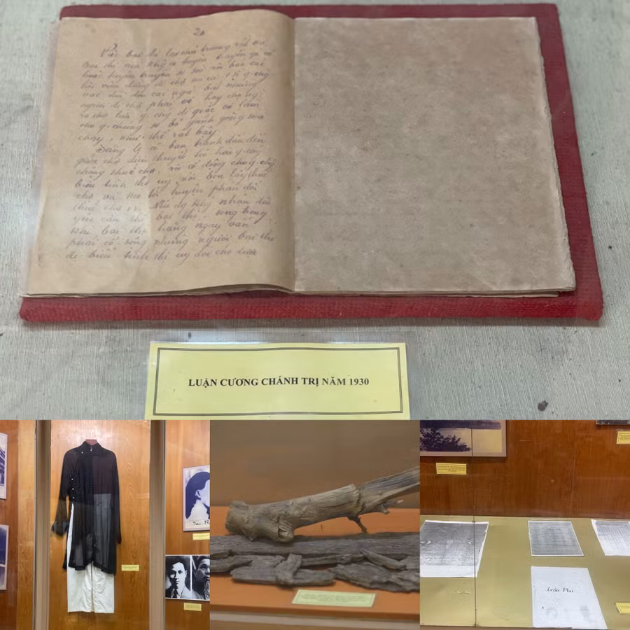 Khu lưu niệm cất giữ hơn 200 hiện vật về cuộc đời và sự nghiệp cách mạng của Tổng Bí thư đầu tiên của Đảng.