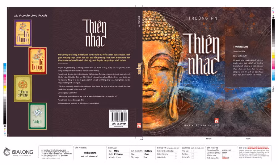 Bìa tiểu thuyết "Thiên nhạc"