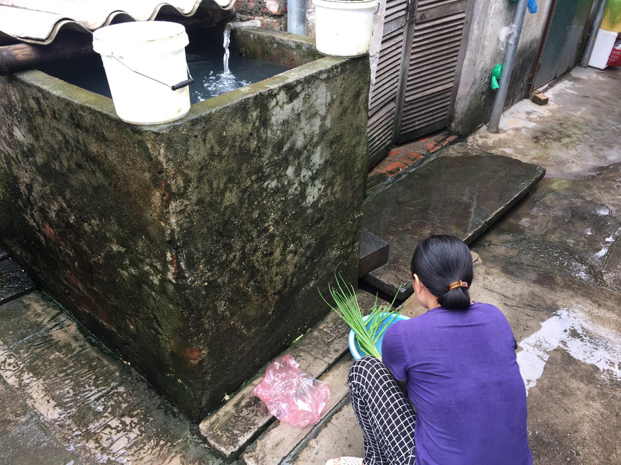 Một góc sinh hoạt của xóm trọ