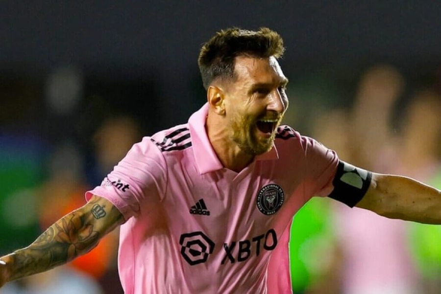 Messi ăn mừng bàn thắng giúp Inter Miami đánh bại Cruz Azul ở League Cup. Messi ăn mừng bàn thắng giúp Inter Miami đánh bại Cruz Azul ở League Cup.