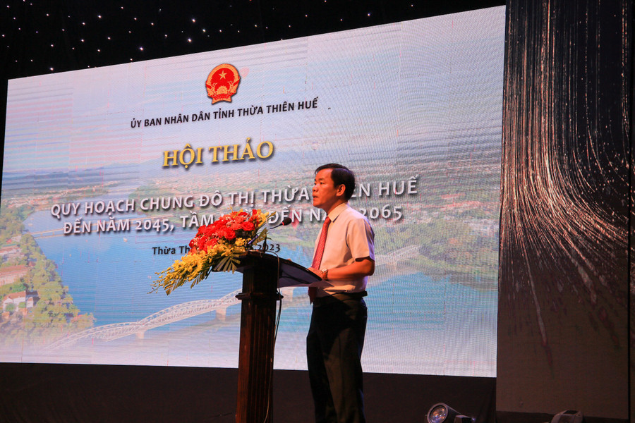 Ông Nguyễn Văn Phương - Chủ tịch UBND tỉnh Thừa Thiên - Huế phát biểu tại khai mạc Hội thảo. Ông Nguyễn Văn Phương - Chủ tịch UBND tỉnh Thừa Thiên - Huế phát biểu tại khai mạc Hội thảo.