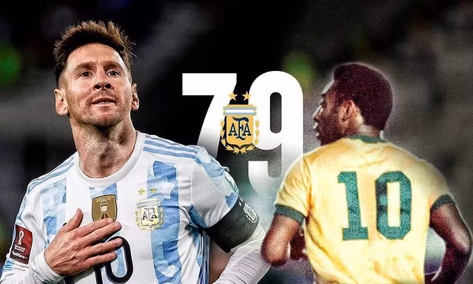 Messi vượt kỷ lục ghi bàn của "Vua bóng đá" Pele.