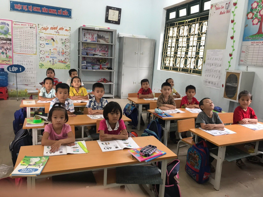 Buổi học đầu năm của HS Trường PTCS Nam Mẫu