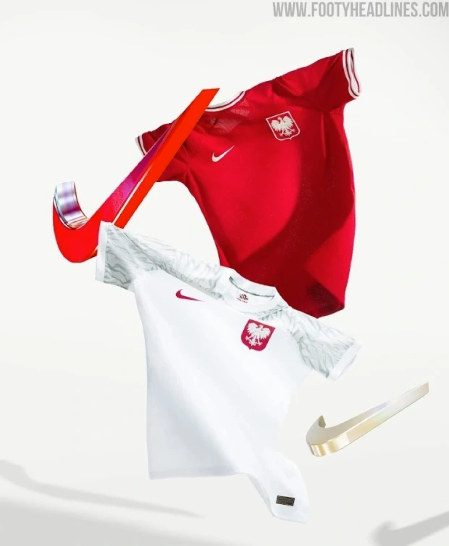 Nike đã thiết kế trang phục đẹp mắt cho cả thi đấu sân nhà và sân khách của Ba Lan.