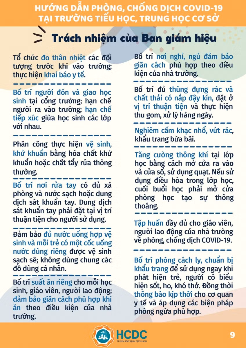 Sổ tay phòng chống dịch Covid-19 tại trường học ảnh 10