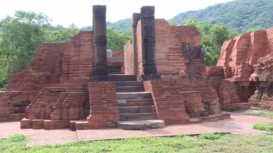 Đài thờ Mỹ Sơn A10 được công nhận là bảo vật Quốc gia. (Ảnh quangngaitv.vn).