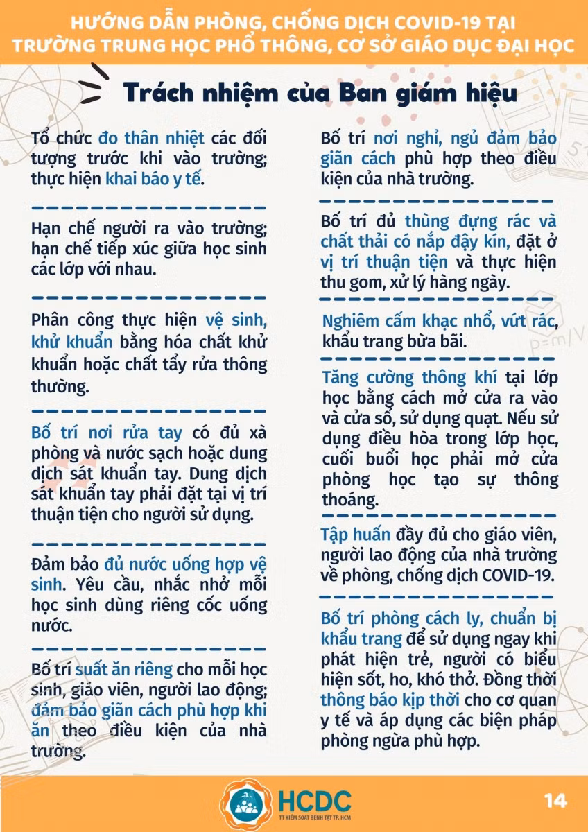 Sổ tay phòng chống dịch Covid-19 tại trường học ảnh 14