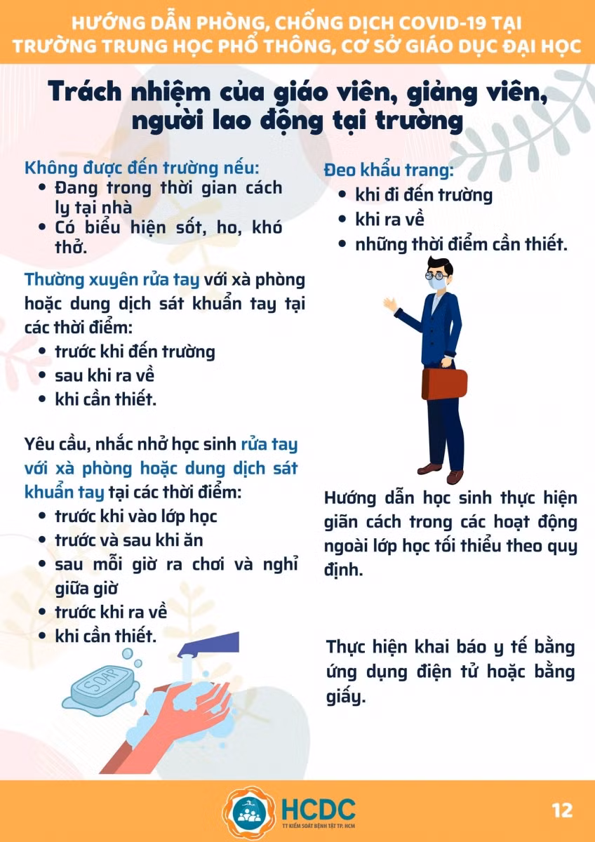 Sổ tay phòng chống dịch Covid-19 tại trường học ảnh 13