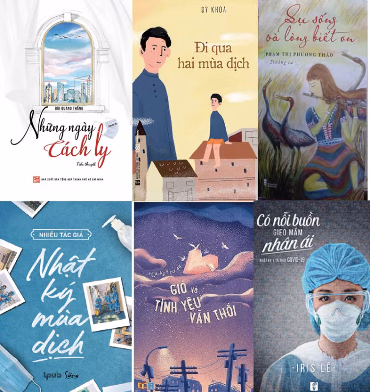 Nhiều đầu sách văn học đã ra đời trong đại dịch Covid-19. Ảnh: Internet.