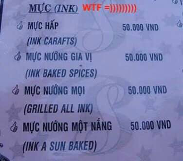Cười đau bụng với menu tiếng Anh bá đạo made by chị Google, 99% không biết "get away from me" là món gì - Ảnh 6. Cười đau bụng với menu tiếng Anh bá đạo made by chị Google, 99% không biết "get away from me" là món gì - Ảnh 6.