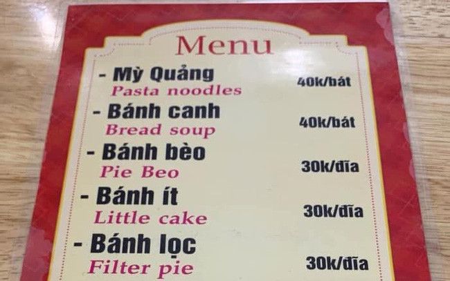 Cười đau bụng với menu tiếng Anh bá đạo made by chị Google, 99% không biết "get away from me" là món gì - Ảnh 9. Cười đau bụng với menu tiếng Anh bá đạo made by chị Google, 99% không biết "get away from me" là món gì - Ảnh 9.