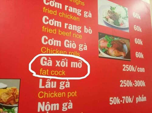 Cười đau bụng với menu tiếng Anh bá đạo made by chị Google, 99% không biết "get away from me" là món gì - Ảnh 2. Cười đau bụng với menu tiếng Anh bá đạo made by chị Google, 99% không biết "get away from me" là món gì - Ảnh 2.