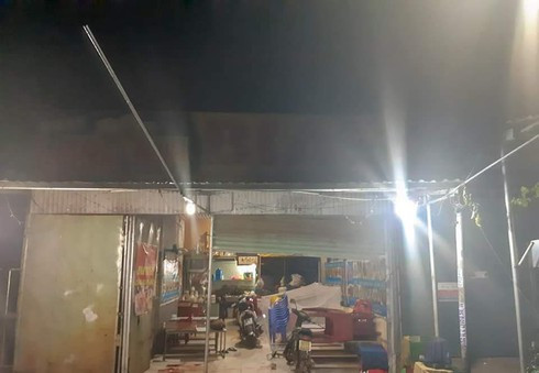 Hiện trường nơi xảy ra vụ án mạng.