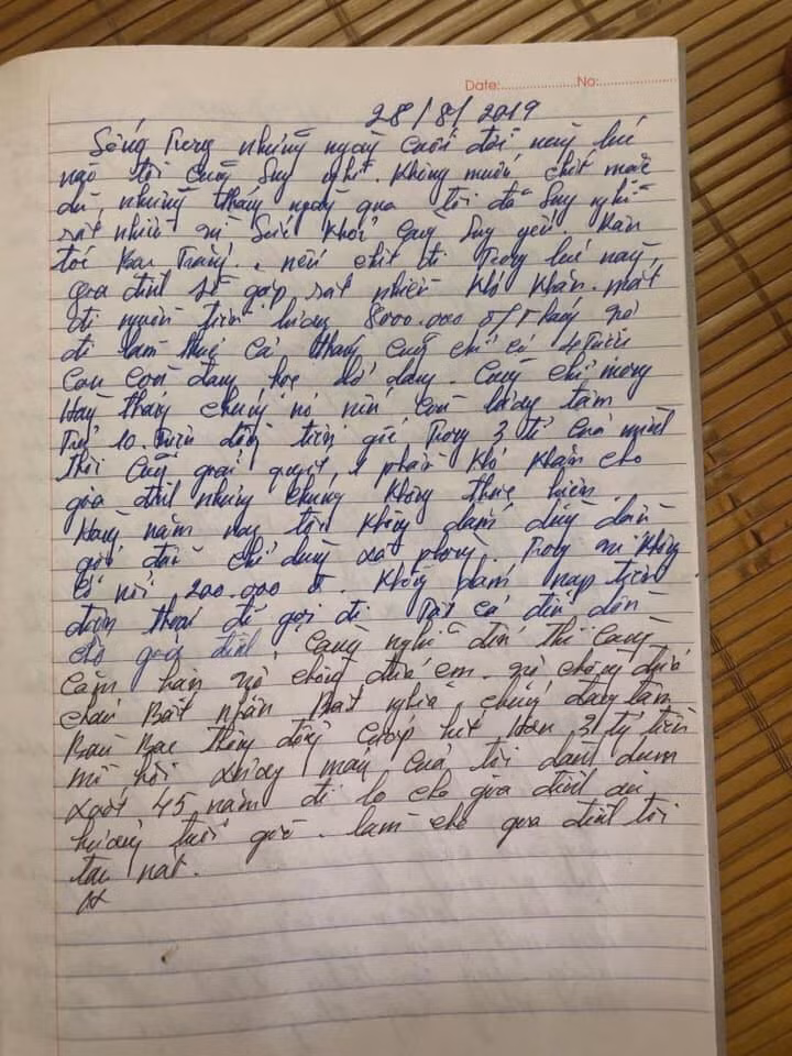 Xôn xao lá thư của nghi phạm để lại trước khi sát hại cả nhà em gái: Càng nghĩ càng căm hận vợ chồng đứa cháu, làm cho gia đình tôi tan nát-2