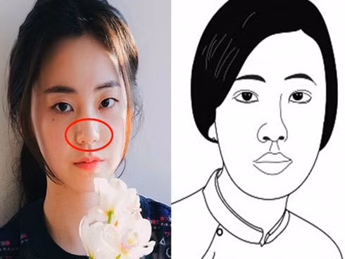 Phụ nữ mũi củ tỏi may mắn.