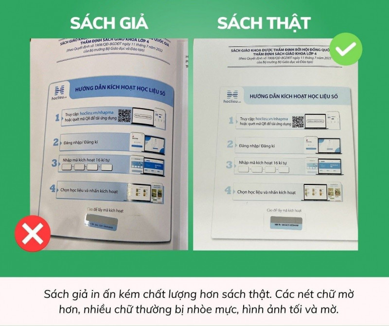 Cách nhận diện trực quan sách giả - sách thật. Cách nhận diện trực quan sách giả - sách thật.