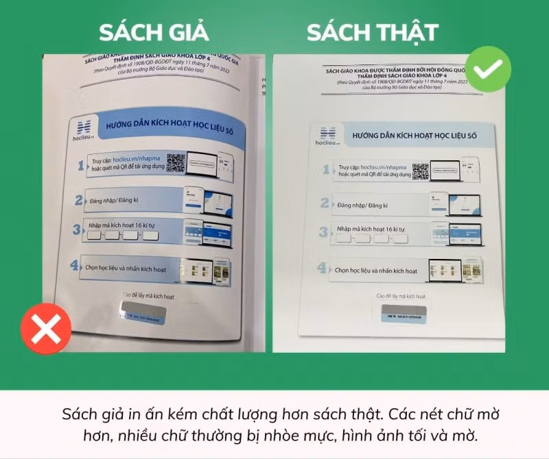 Cách nhận diện trực quan sách giả - sách thật.
