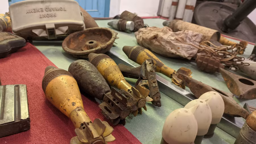 Những vũ khí, súng đạn của chiến sĩ biệt động Sài Gòn. Ảnh: Hiếu Hiền