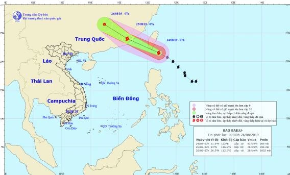 Bão Bailu đi sâu vào đất liền Trung Quốc