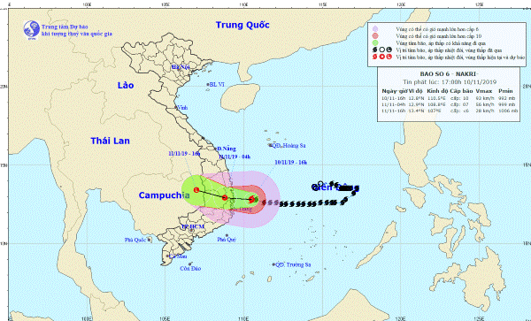 Bão số 6 áp sát bờ
