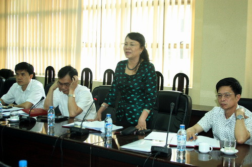 Thứ trưởng Nguyễn Thị Nghĩa phát biểu tại cuộc họp