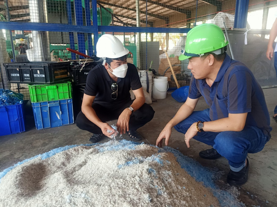 Nhựa tái chế trước khi tạo ván ép của Công ty Thanh Tùng 2. (Ảnh: CTV). Nhựa tái chế trước khi tạo ván ép của Công ty Thanh Tùng 2. (Ảnh: CTV).