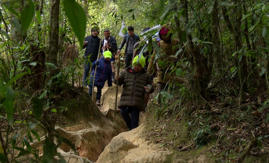 Sáng hôm sau, các cặp bố con lên đường khá sớm. Đồng hành cùng họ là là những người dân sống tại đó. Họ vừa dẫn đường, vừa giới thiệu về khu rừng, các loại động vật. Sáng hôm sau, các cặp bố con lên đường khá sớm. Đồng hành cùng họ là là những người dân sống tại đó. Họ vừa dẫn đường, vừa giới thiệu về khu rừng, các loại động vật.