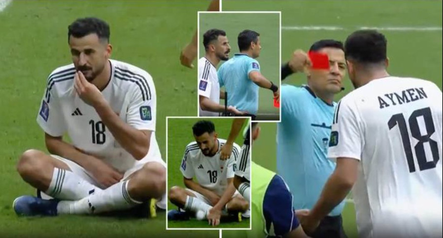 Trọng tài Faghani Alireza từng gây tranh cãi với quyết định đuổi Aymen Hussein của Iraq ở Asian Cup 2023. Trọng tài Faghani Alireza từng gây tranh cãi với quyết định đuổi Aymen Hussein của Iraq ở Asian Cup 2023.