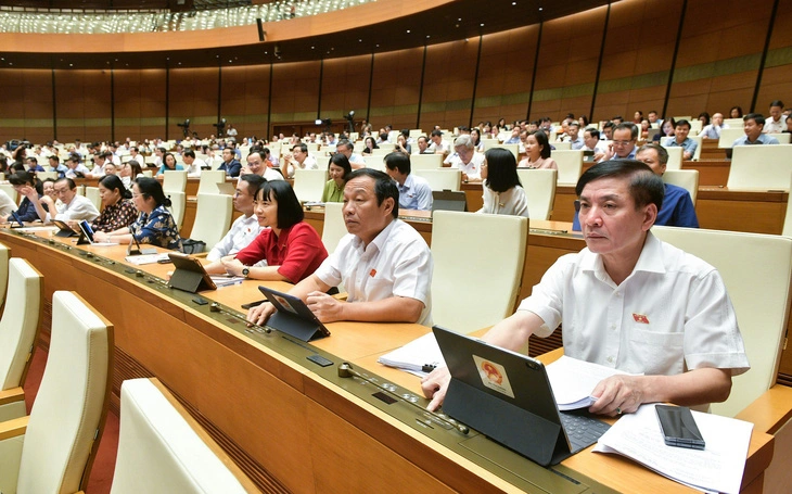 Các đại biểu tham gia biểu quyết. 