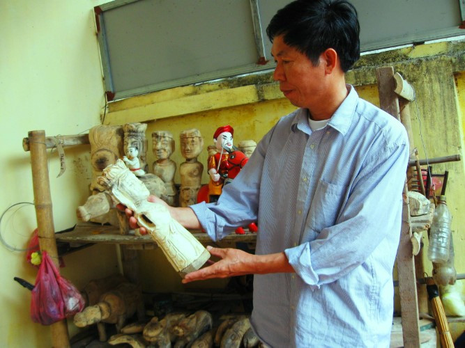 Nhiều con rối của ông Mẽ đã xuất khẩu sang nước ngoài.