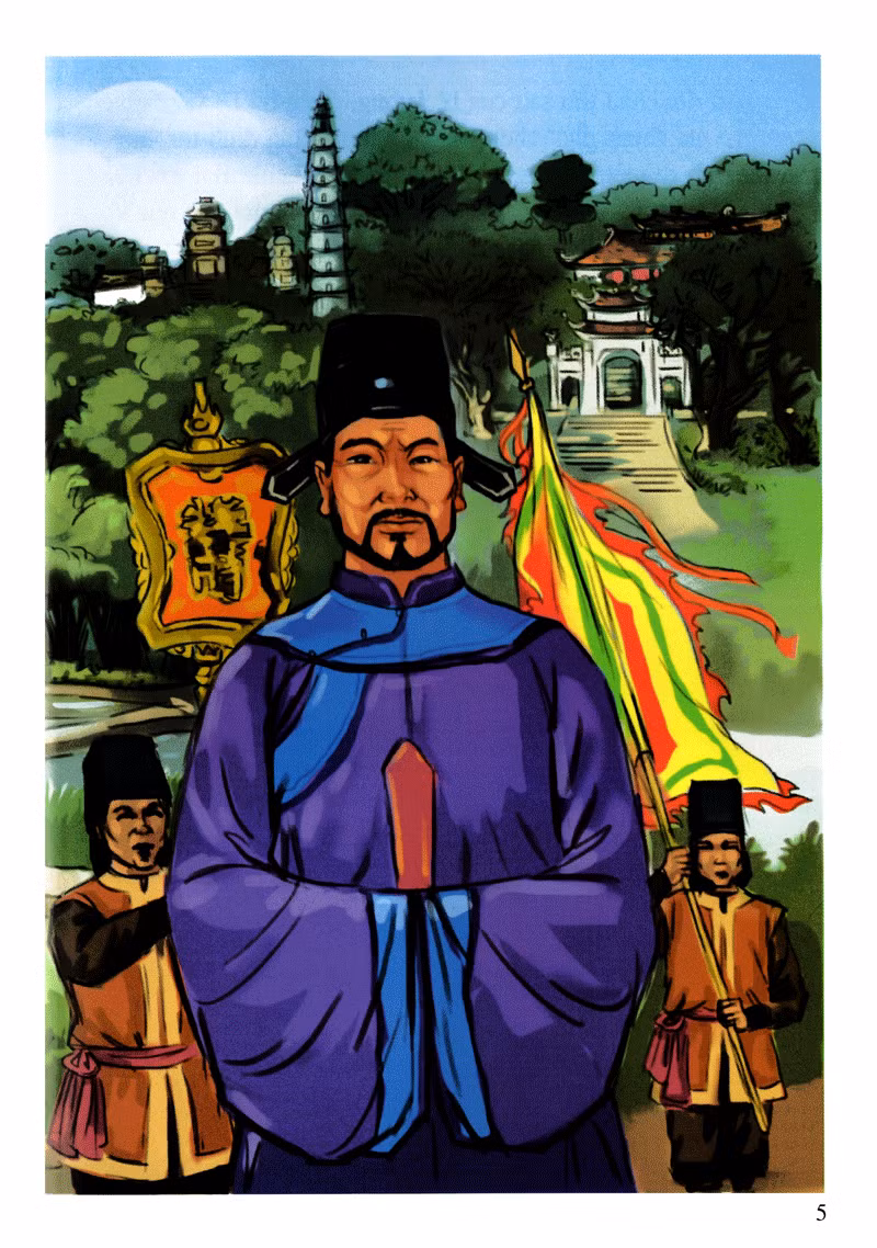 Minh họa Bảng nhãn Lê Văn Hưu. Ảnh: IT.