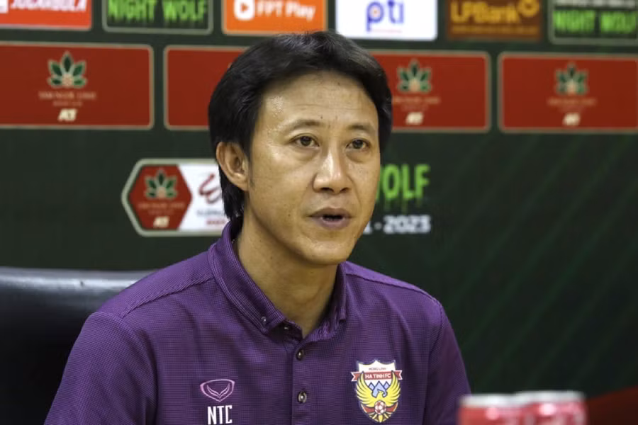 HLV Nguyễn Thành Công phát biểu sau trận Hà Tĩnh hoà Công an Hà Nội 1-1 chiều 16/7.