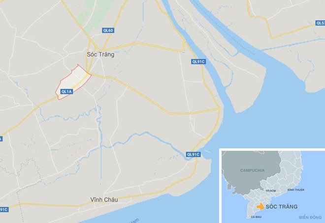 Xã Đại Tâm (khoanh đỏ). Ảnh:Google Maps. Thanh nien cuoi vo 12 tuoi khoc tai toa hinh anh 2