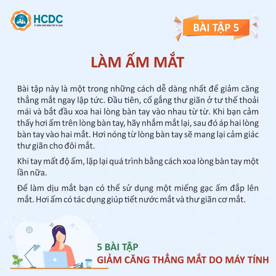 Cách giảm căng thẳng cho mắt khi làm việc nhiều với máy tính ảnh 6