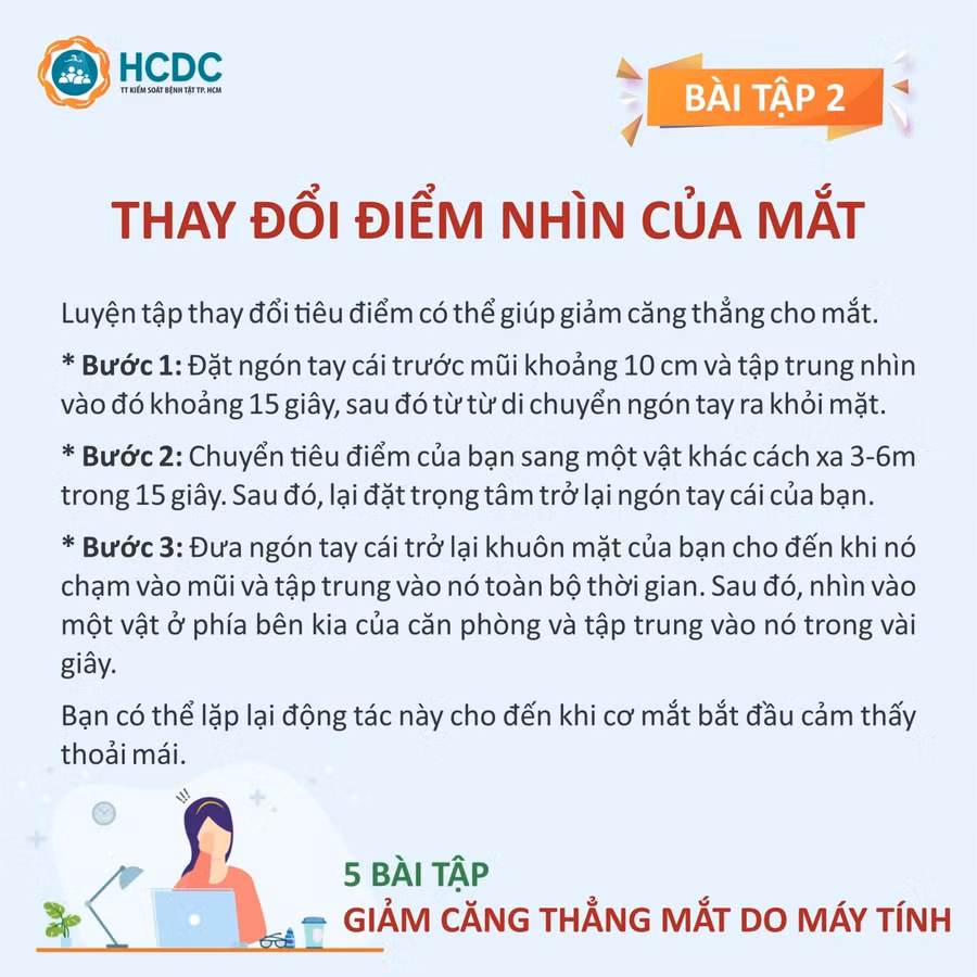 Cách giảm căng thẳng cho mắt khi làm việc nhiều với máy tính ảnh 3