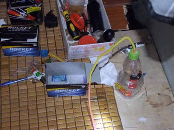 Tang vật lực lượng Công an thu giữ tại hiện trường.