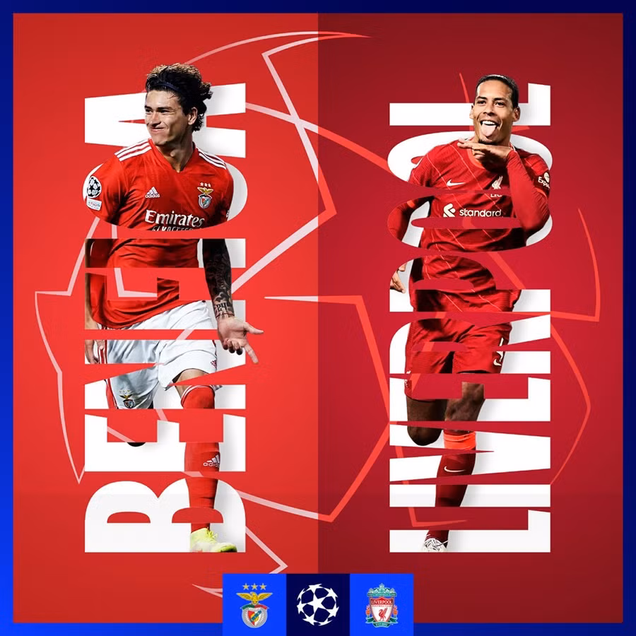 Liverpool đấu với Benfica.