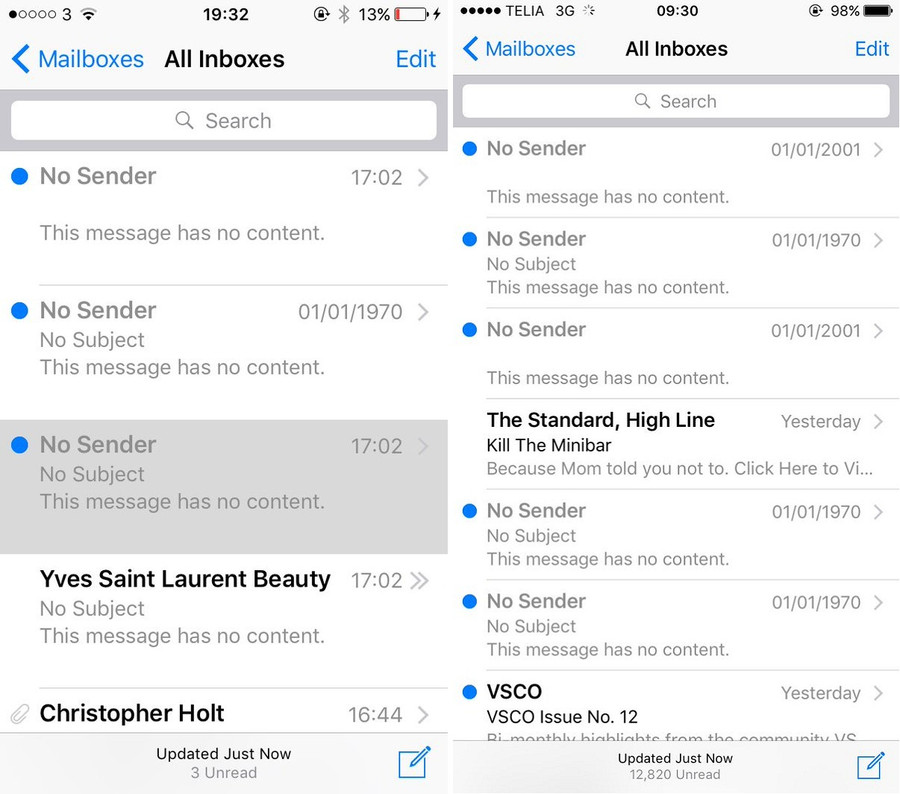 Bất ngờ nhận được "Email ma" trên iPhone từ 1970