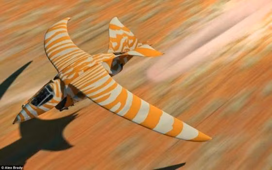 Một siêu máy bay khác có thiết kế kỳ quái của Brady. Một siêu máy bay khác có thiết kế kỳ quái của Brady.