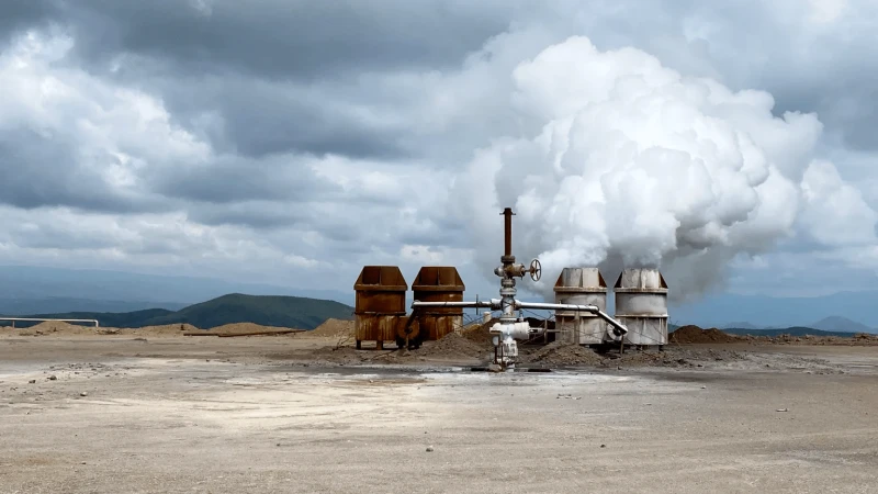 Một “nhà máy” điện địa nhiệt của Olkaria, Kenya.