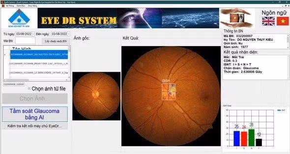 Tầm soát glôcôm bằng trí tuệ nhân tạo.
