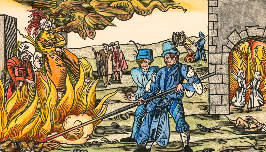 Tranh vẽ một buổi thiêu sống phù thuỷ vào thế kỷ thứ 15 tại châu Âu.